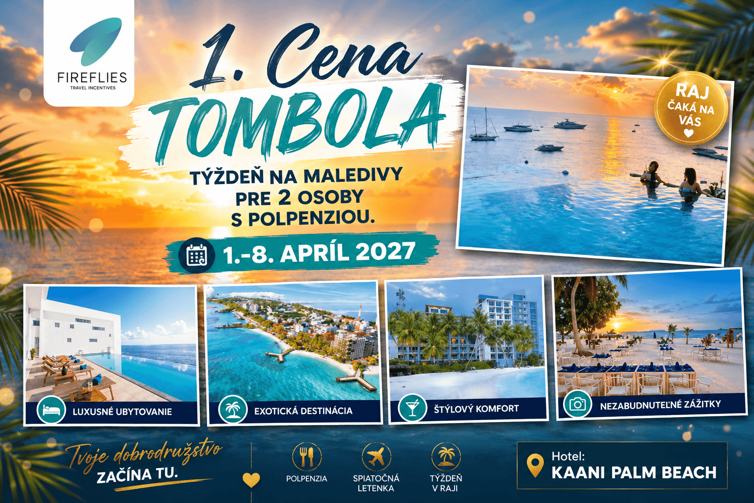 1. cena tombola – Maldivy